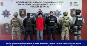 Detención de Gabriel Adolfo “N”, presunto implicado en el delito de robo.