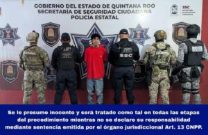 Detención de Gabriel Adolfo “N”, presunto implicado en el delito de robo.